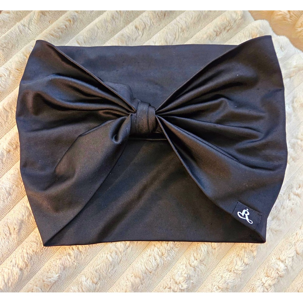 Red by Kiss Black Bow Headband Wide Stretchy Hair Wrap Headwear Cosmetic Spa